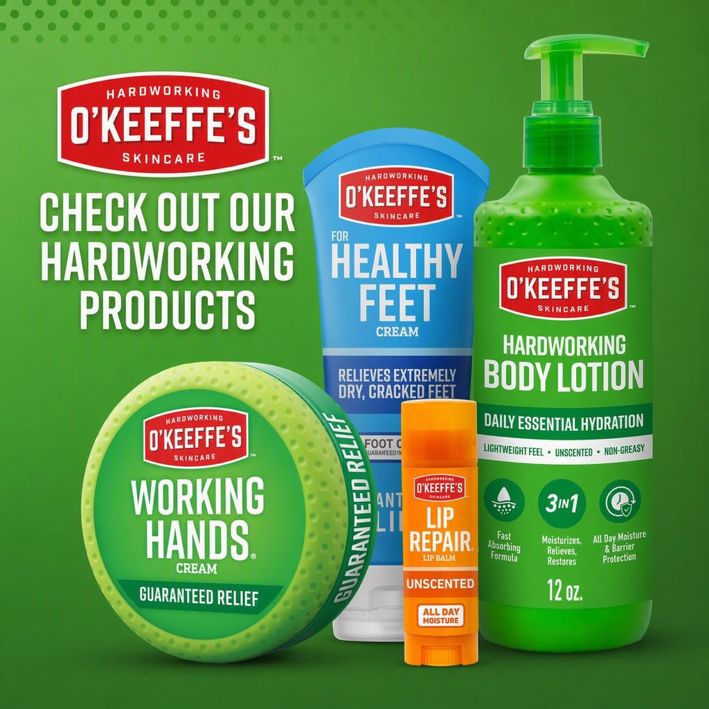 O'Keeffe's Healthy Feet Foot Cream, 3.2 oz Jar, 1-Pack For Extreme Dryness | Repairs Extremely Cracked, Dry Feet, Retains Moisture Levels, Hypoallergenic, Non-Greasy, Instantly Boosts Moisture