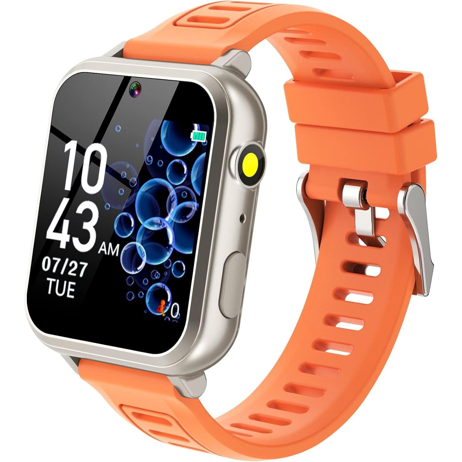 Buy now Phyulls Smart Watch for Kids, Smart Watch Toys with 39 Games Camera Video Recorder Music Alarm Calculator Calendar Flashlight Stopwatch Pedometer Gift Toys for 3-12 Years Old Boys and Girls (Black) silver orange at indiglob india