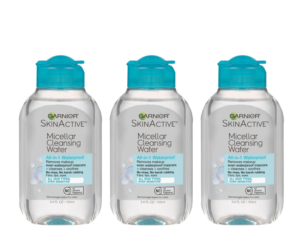 Buy now Garnier Micellar Water for Waterproof Makeup, Hydrating Facial Cleanser & Makeup Remover, Suitable for Sensitive Skin, Vegan, Cruelty Free, 13.5 Fl Oz (400mL), 2 Count at indiglob india