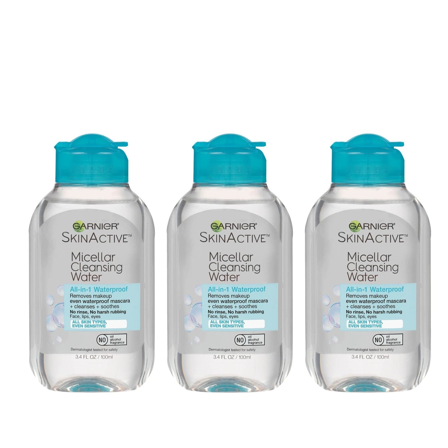 Garnier Micellar Water For Waterproof Makeup, Hydrating Facial Cleanser & Makeup Remover, Suitable for Sensitive Skin, Vegan, Cruelty Free, 13.5 Fl Oz (400mL), 1 Count