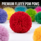 RAINFLOW 20 PCS Yarn Pom Poms for Crafts – 3 Inch Large Craft Fuzzy Pompoms