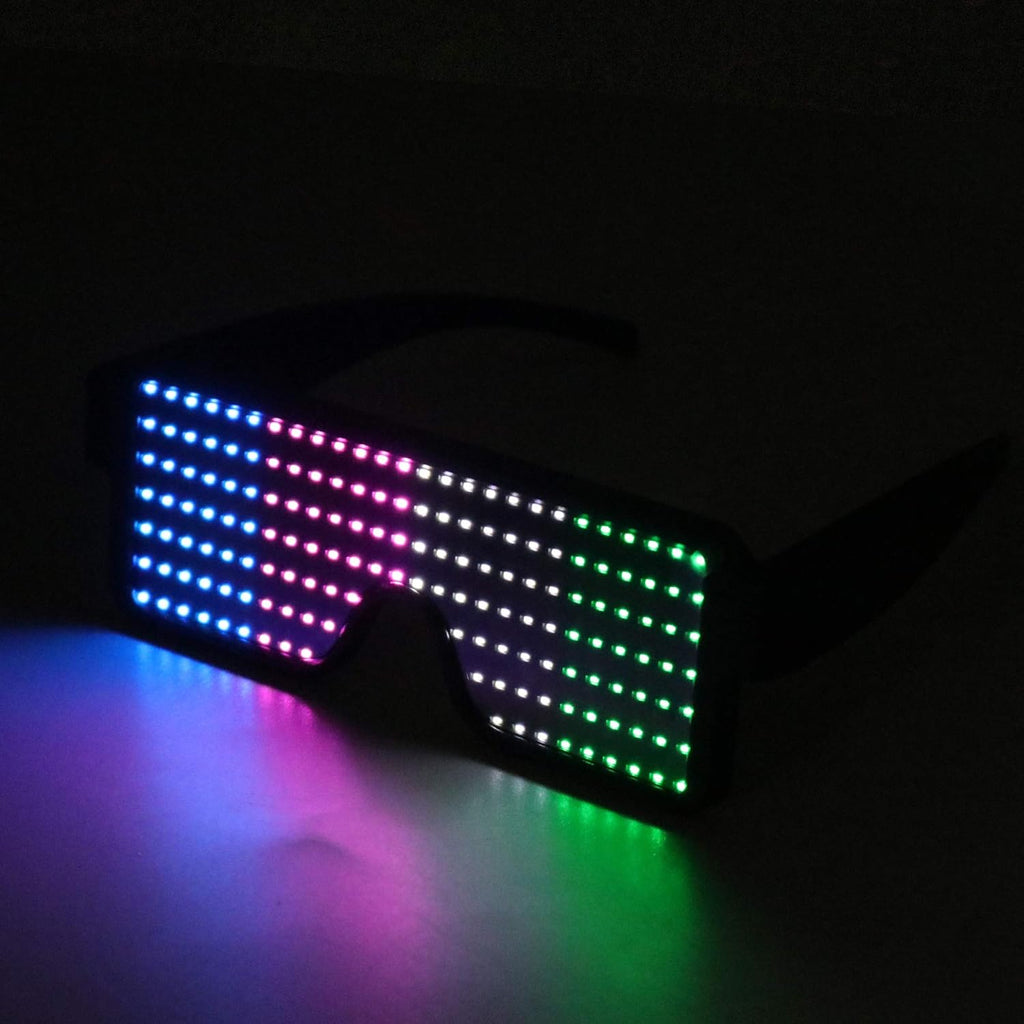 Buy now WOWSUN LED Glasses Light Up Dynamic Party Favor Glasses Festival Christmas USB Rechargeable LED Rave Glowing Flashing Glasses at indiglob india