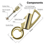 YUSUD 2 Pack Permanent Match Infinity Lighter with Multitool Keychain Bottle Opener, Reusable Waterproof Match Strike Anywhere, Forever Flint Fire Starter for Outdoor Survival, for Men