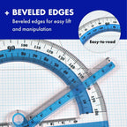 Helix - Swing arm Protractor - 180 Degree - Transparent