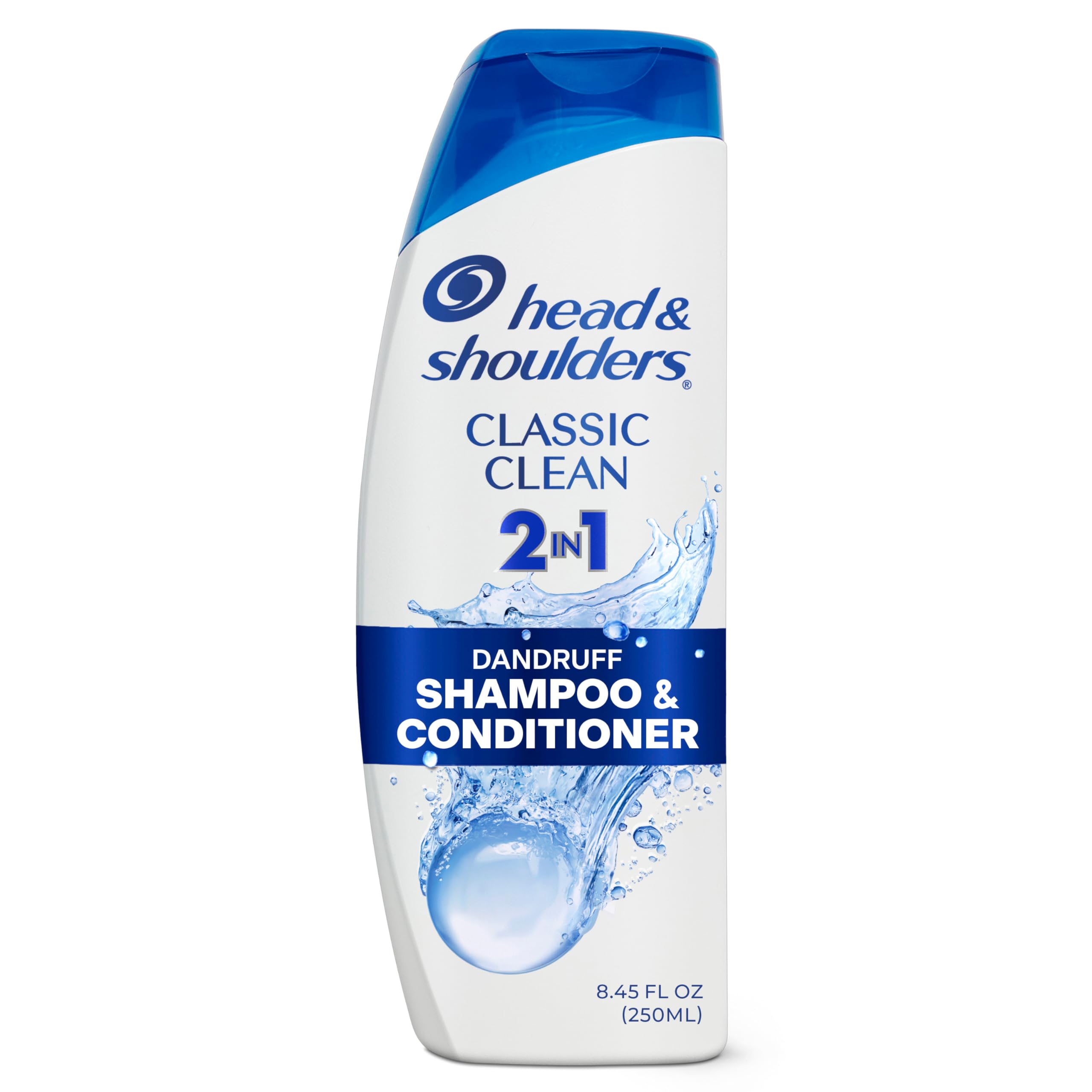 Head & Shoulders Classic Clean 2-in-1 Anti-Dandruff Shampoo and Conditioner, Travel Size, 72-Hour Protection, 8.45 fl oz