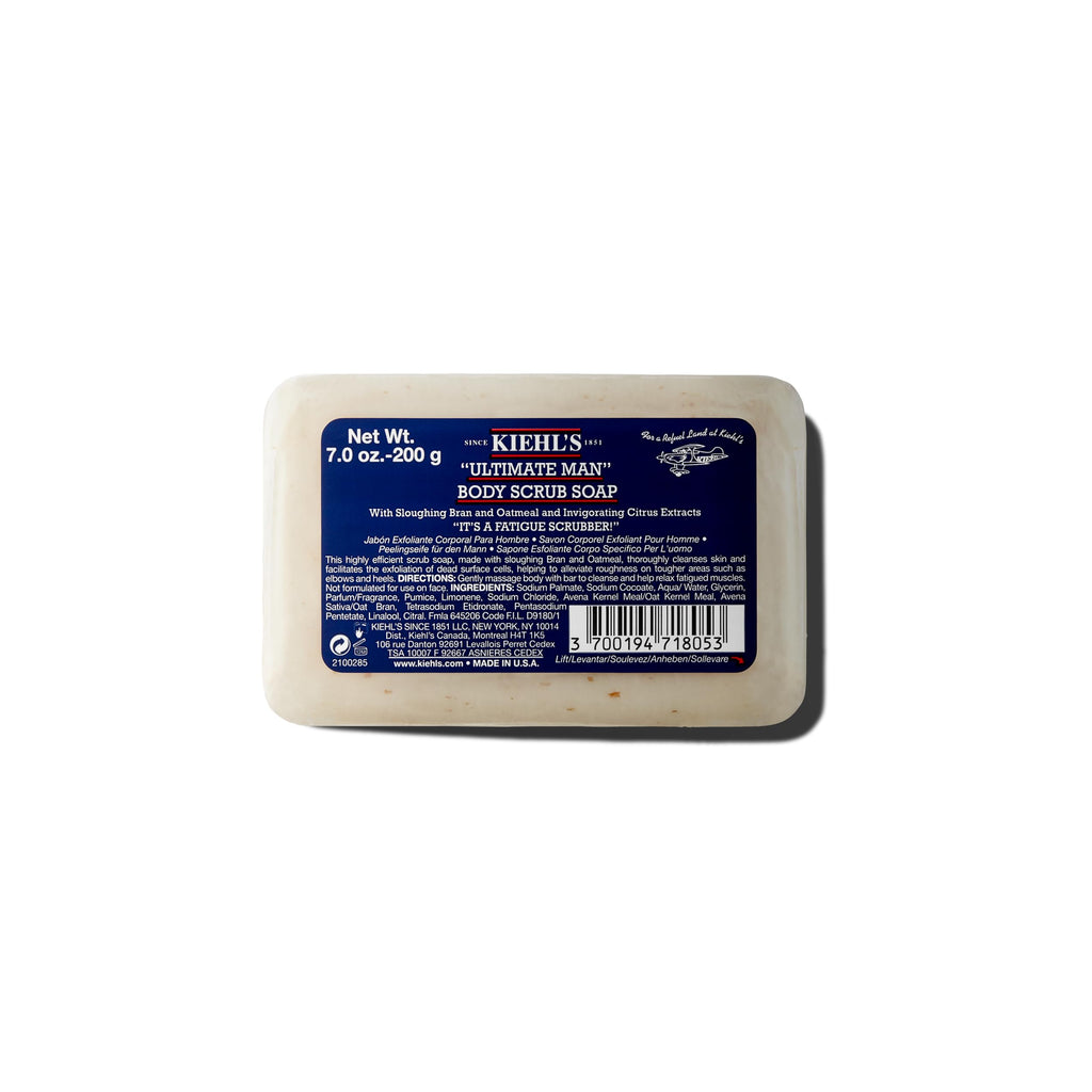 Buy now Kiehl's Ultimate Man Body Scrub Exfoliating Bar Soap, Energizing Body Wash for Menâ€™s Skin, Cleanses & Exfoliates Dirt and Oil, with Oat Bran & Pumice, Smooth Rough Skin - 7 oz at indiglob india