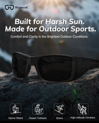 Bloomoak CAT 4 Super Dark Sunglasses | UV 400 | For Photophobia & Eye OPS & Light Sensitivity | Wraparound with Side Protection for Men & Women