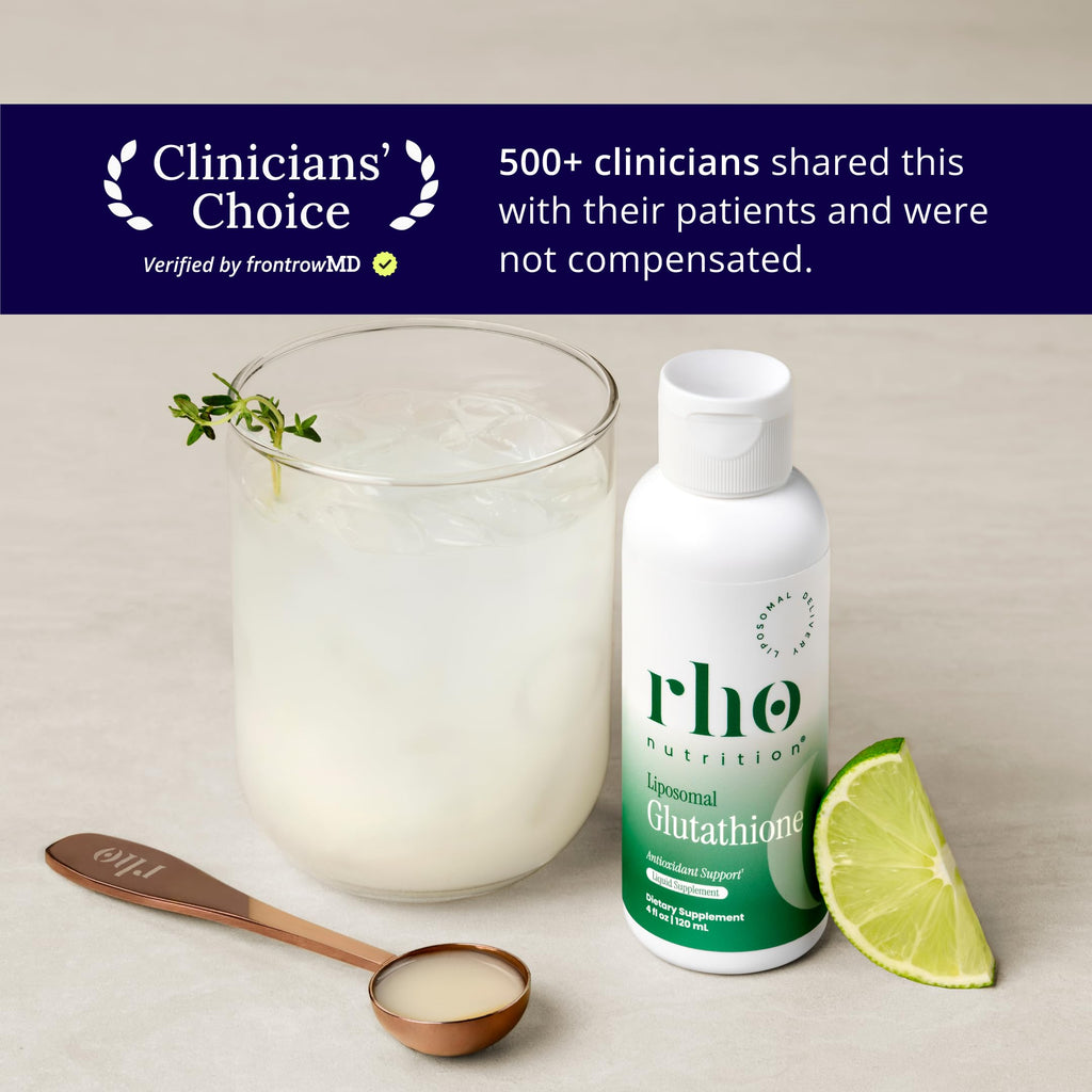 Rho Nutrition Liposomal Glutathione Liquid Supplement | High Absorption Formula, Glutathione, Detoxification, Immune & Skin Health, Mental Clarity, 30 Servings