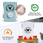 Tgeyd No-Waste Chicken Feeder & Waterer Set, 3 Gallon Automatic Waterer and 15 lb Hanging Feeder for Backyard Chickens, Modern Farmhouse Chicken Coop Essentials