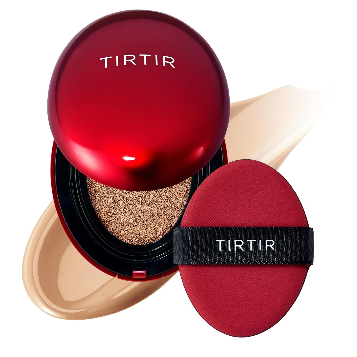 Buy now TIRTIR Mask Fit Red Cushion Foundation | Full coverage, Weightless, Skin fit, Satin Glow Finish, Korean Makeup BB Foundation, beauty, Tattoo cover up, Buildable (#21N Ivory, 0.63 Fl Oz) 33N Macchiato 0.15 Fl Oz (Pack of 1) at indiglob india