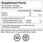 Momentous Omega-3 Fish Oil, EPA & DHA Supplement, No Aftertaste, 1,600mg | Supports Heart, Joint, & Brain Health, Mercury Tested, NSF Certified for Sport, Non-GMO & Gluten-Free (30 Servings)
