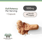 Rhodiola Rosea 500mg, Standardized, Stress, Focus + Energy, 120 Capsules | Stress, Focus + Energy Supplement, Verified Rosavin/Salidroside Ratio, Calm Energy (No Jitters), Vegan, 4-Month Supply