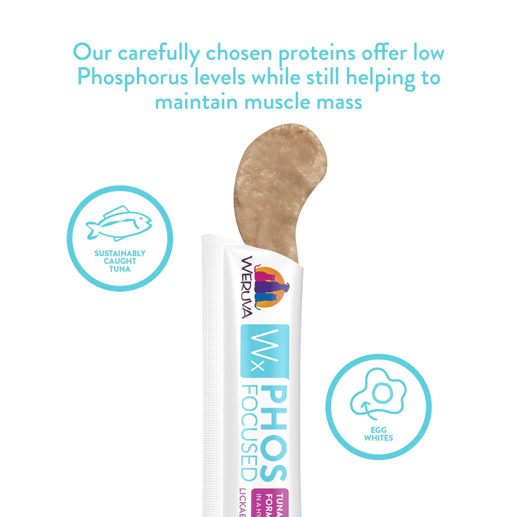 Weruva Wx Phos Focused, Tuna Formula Lickable Cat Treats, 0.5oz Tube, Pack of 5