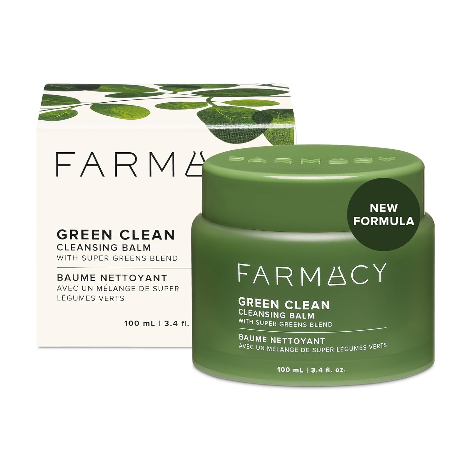 Buy now Farmacy Makeup Remover Cleansing Balm - Green Clean Waterproof Makeup Remover + Oil Based Cleanser - Gentle Exfoliating Double Cleanser - Melts From Balm to Milky Lather (100ml) 3.4 Ounce (Pack of 1) Reformulated Balm at indiglob india