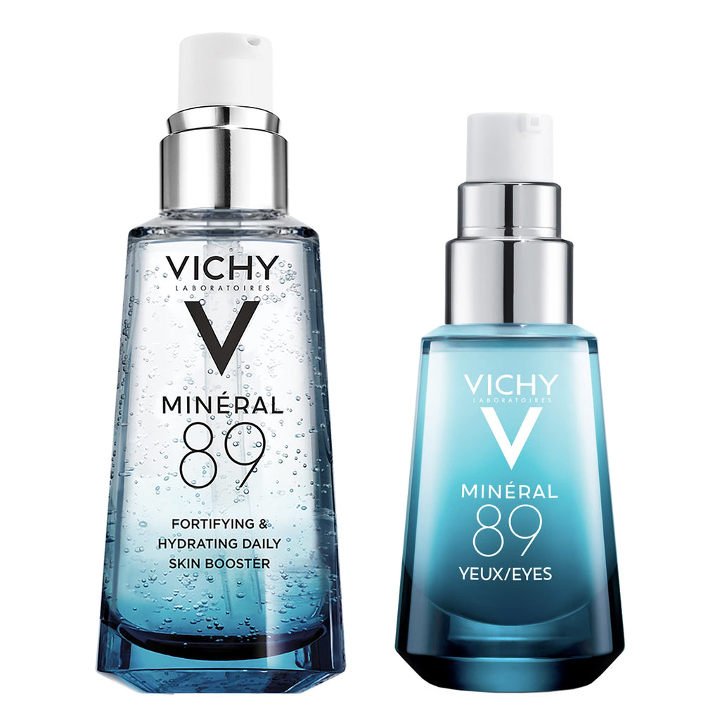 Vichy Mineral 89 Booster, Pure Hyaluronic Acid Serum for Face with Polyglutamic Acid for Skin Barrier Repair, Plumps & Hydrates, Lightweight Hydrating Serum, Oil-Free, Non-Sticky