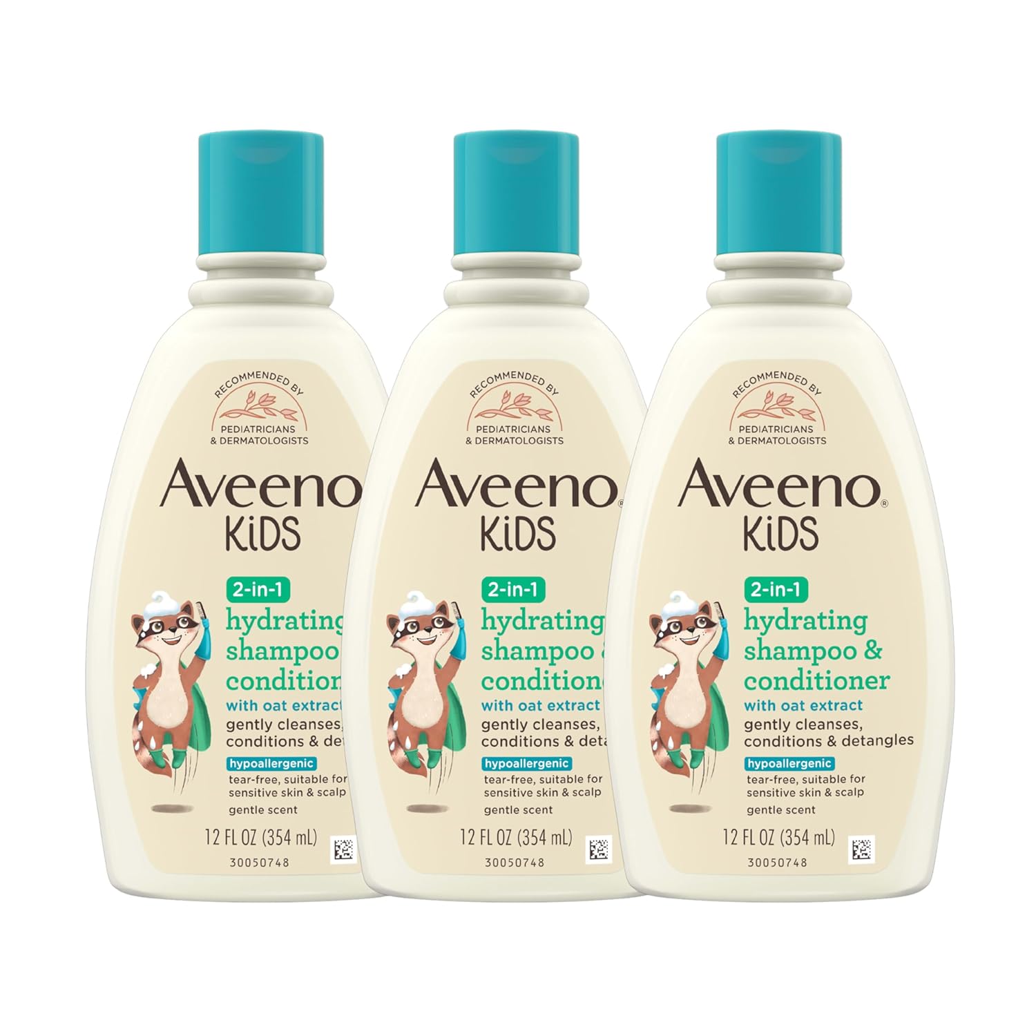 Buy now Aveeno Kids 2-in-1 Hydrating Shampoo & Conditioner, Gently Cleanses, Conditions & Detangles Kids Hair, Formulated With Oat Extract, For Sensitive Skin & Scalp, Hypoallergenic, 12 fl. oz 12 Fl Oz (Pack of 3) Shampoo & Conditioner at indiglob india