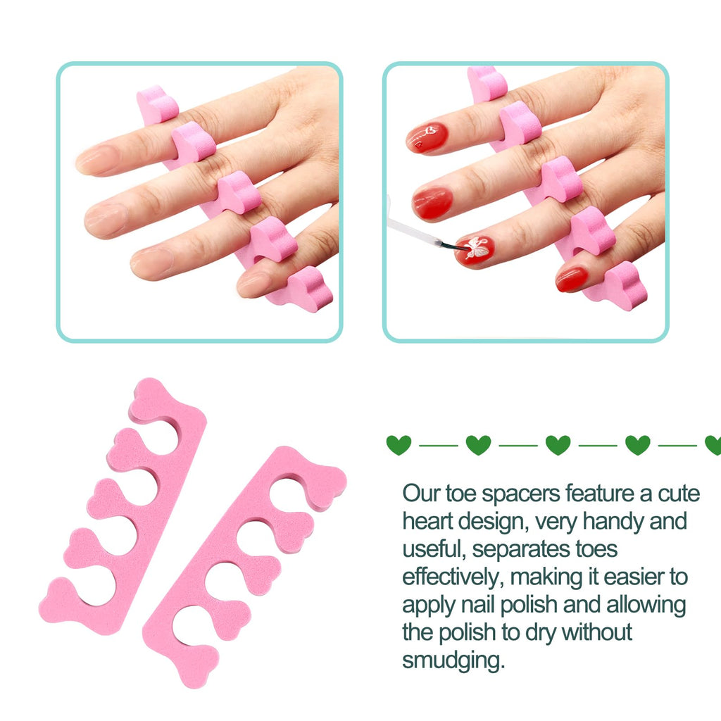 Quacc 12 PCS Toe Separators Pedicure, Toe Dividers for Women Nail Art