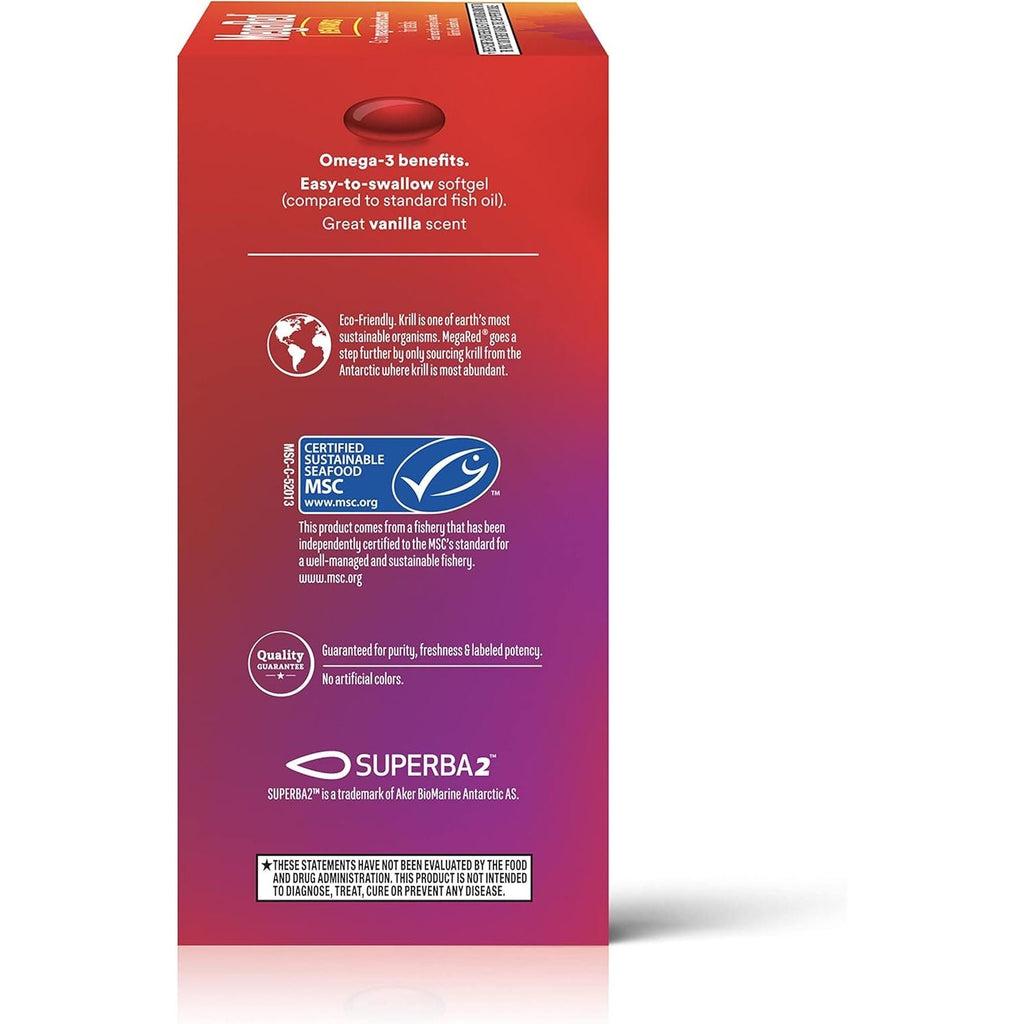 Buy now MegaRed - Omega-3 Krill Oil 350mg Softgels (130 Count in A Bottle), EPA & DHA Omega-3 Fatty Acids with No Fishy Aftertaste Unlike Fish Oil, Contains Antioxidant Astaxanthin at indiglob india