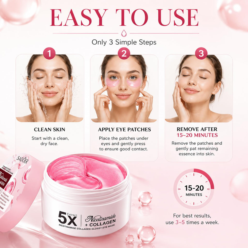 80 PCS Under Eye Patches,Collagen Eye Masks for Puffy Eyes and Dark Circles
