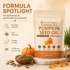 Everly Pumpkin Seed Oil,Upgraded Cold-Pressed Virgin,Non-GMO,180 Softgels
