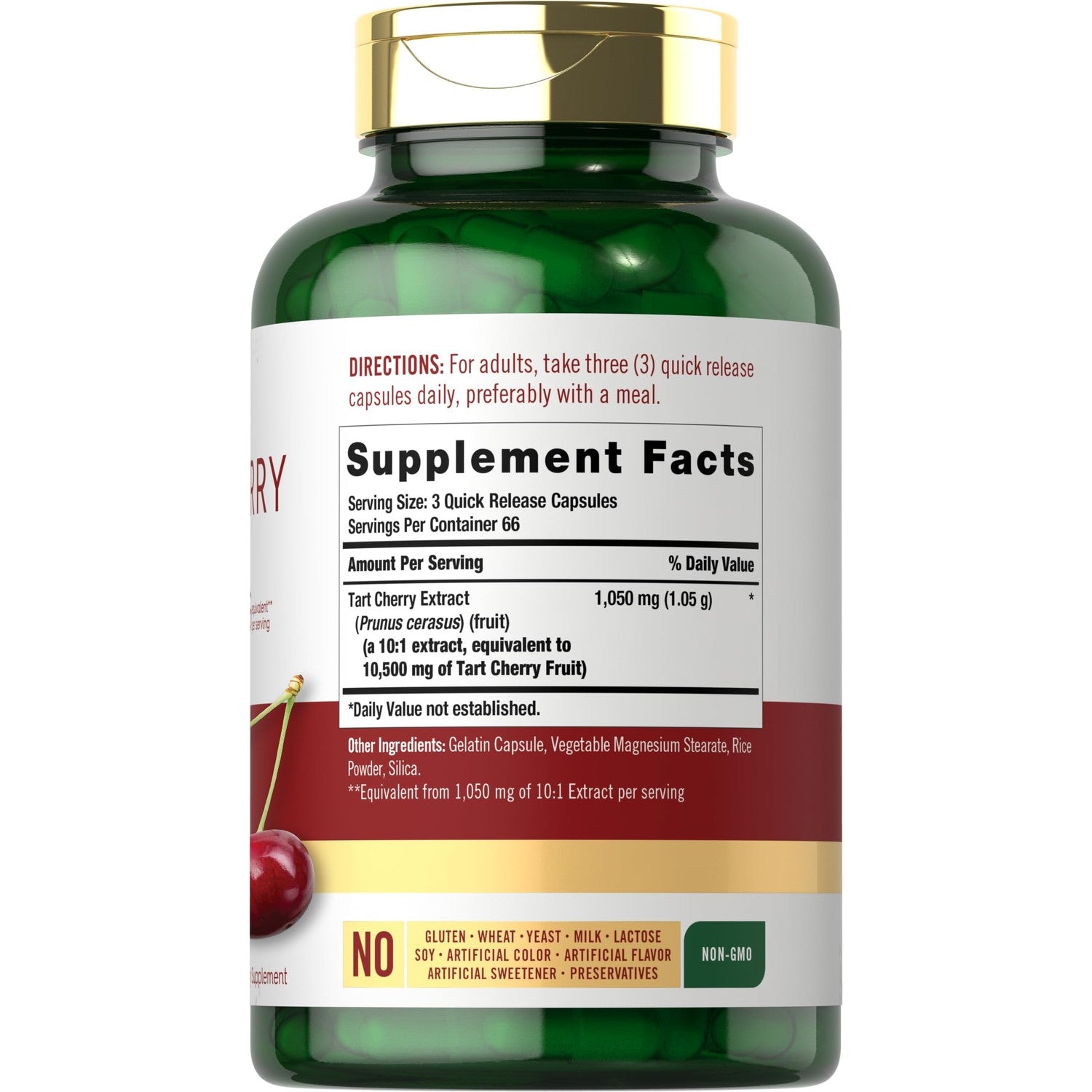 Carlyle Tart Cherry Capsules | 200 Pills | Max Potency | Non-GMO, Gluten Free | Tart Cherry Juice Extract