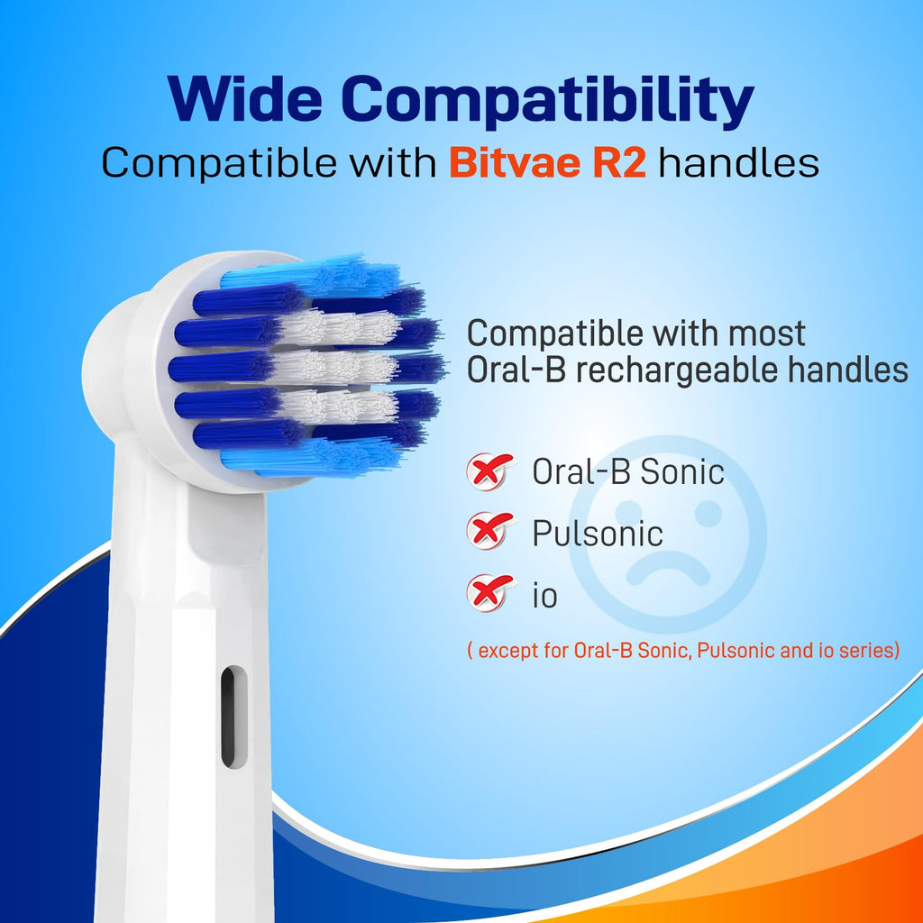 Brush Heads Replacement Fit Bitvae R1/R2 | Oral B Braun Electric Toothbrush