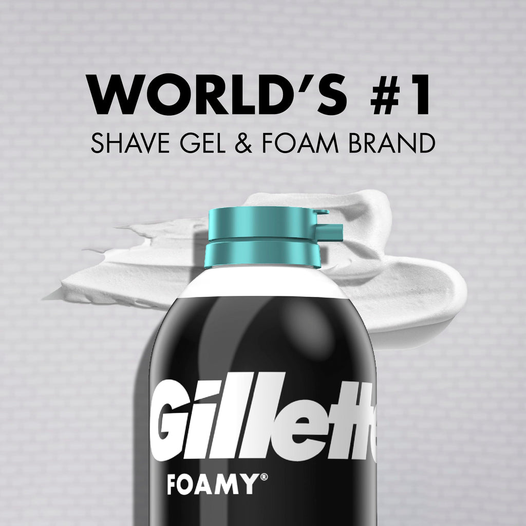 Gillette Foamy Shaving Cream, Sensitive Skin, 11 Ounce (Pack of 12)