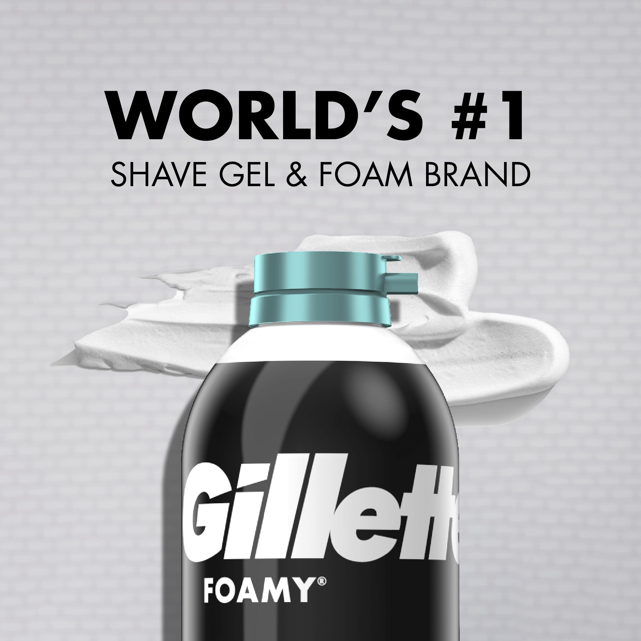 Gillette Foamy Shaving Cream, Sensitive Skin, 11 Ounce (Pack of 12)