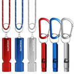 6 Pack Emergency Whistle Set, 120dB, 3 Paracord Lanyards & 3 Carabiners