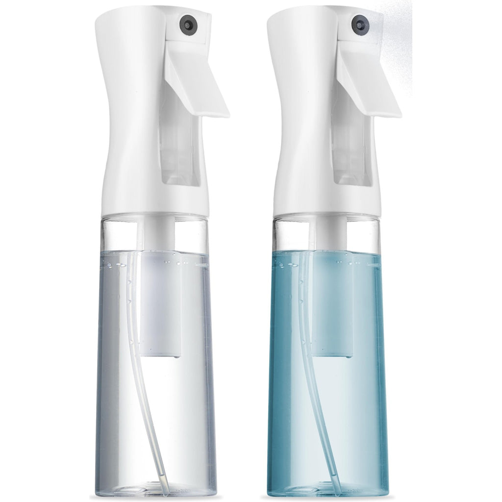 SUPER+ 2 Pack Continuous Spray Bottles - Ultra Fine Mist Sprayer | Water Spray Bottle For Hair Mister Spray Bottle | Hair Spray Bottles For Hairstyling, Cleaning, Salons - 2pk 6.8 OZ / 200 ML