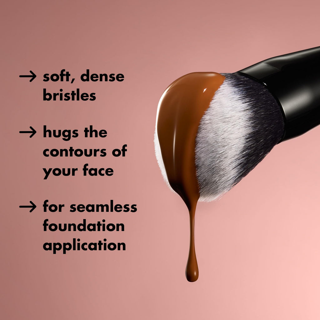 Buy now e.l.f. Smooth Swipe Foundation Brush, Face Makeup Brush For A Natural-Looking Finish, For Liquid & Cream Formulas, Vegan & Cruelty-Free at indiglob india