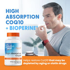 Doctor's Best High Absorption CoQ10 with BioPerine Supplement - Coenzyme Q10 Caps for Heart Health & Antioxidant Support, Naturally Fermented CoQ10 - 360 Veg Capsules