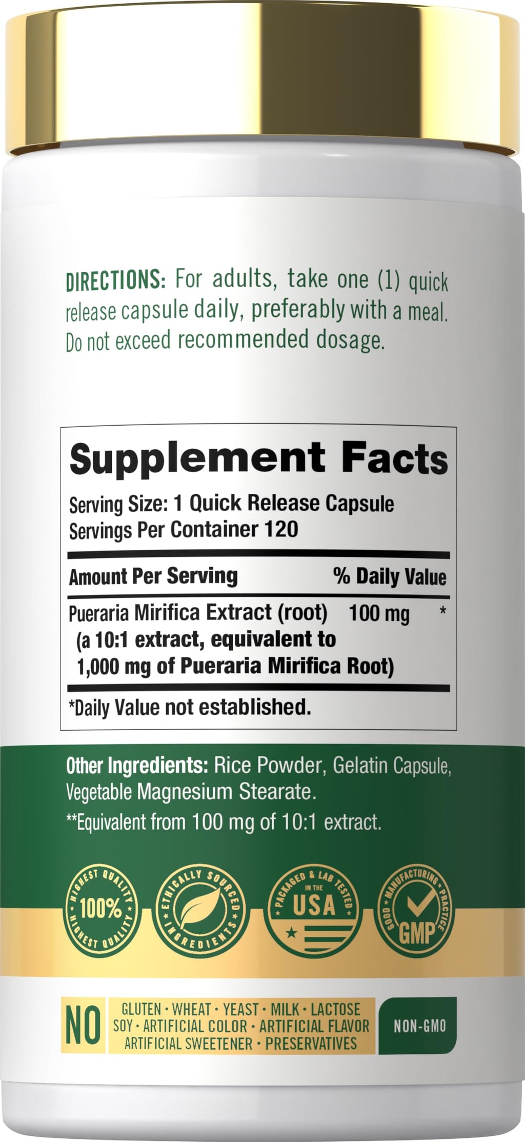 Carlyle Pueraria Mirifica Capsules | 120 Count | Root Extract