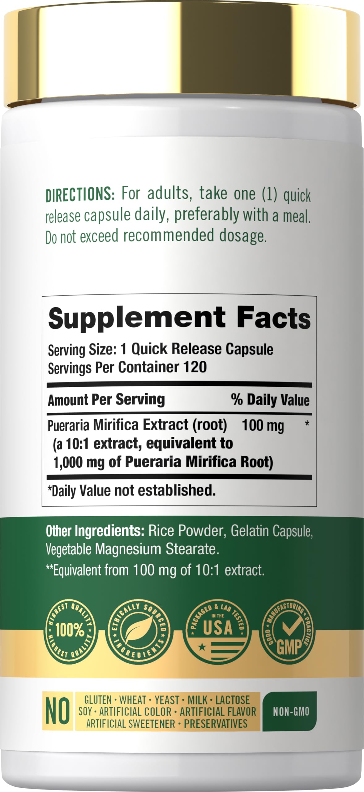 Carlyle Pueraria Mirifica Capsules | 120 Count | Root Extract