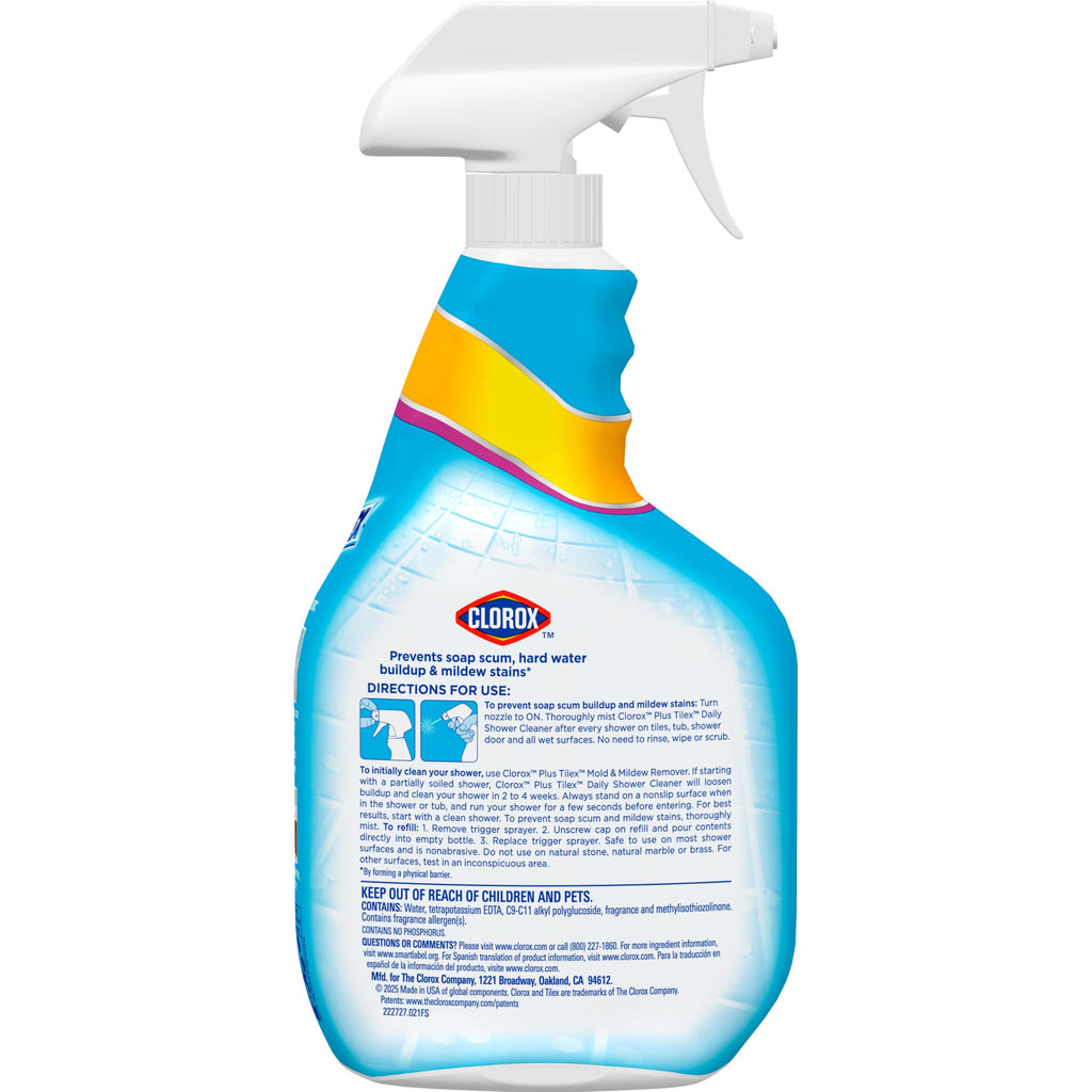 Buy now Clorox Plus Tilex Daily Shower Cleaner, 32 Fluid Ounce Spray Bottle, Pack of 3 at indiglob india