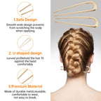 French Hair Pin 3PCS for Women Elegant French Twists, Buns, Updos