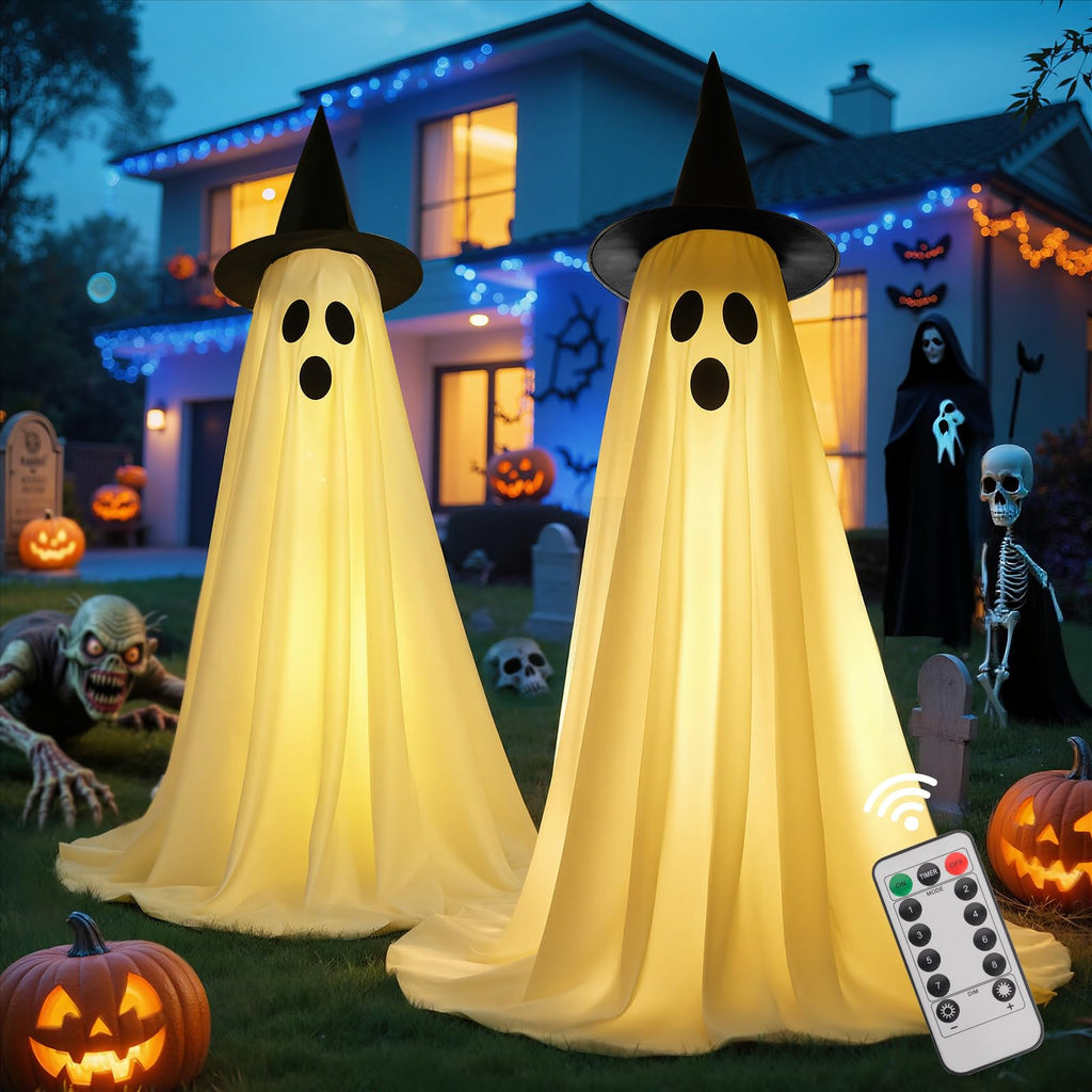 2Pcs Halloween Decorations Outdoor, Ghost Halloween Party Decoration Indoor