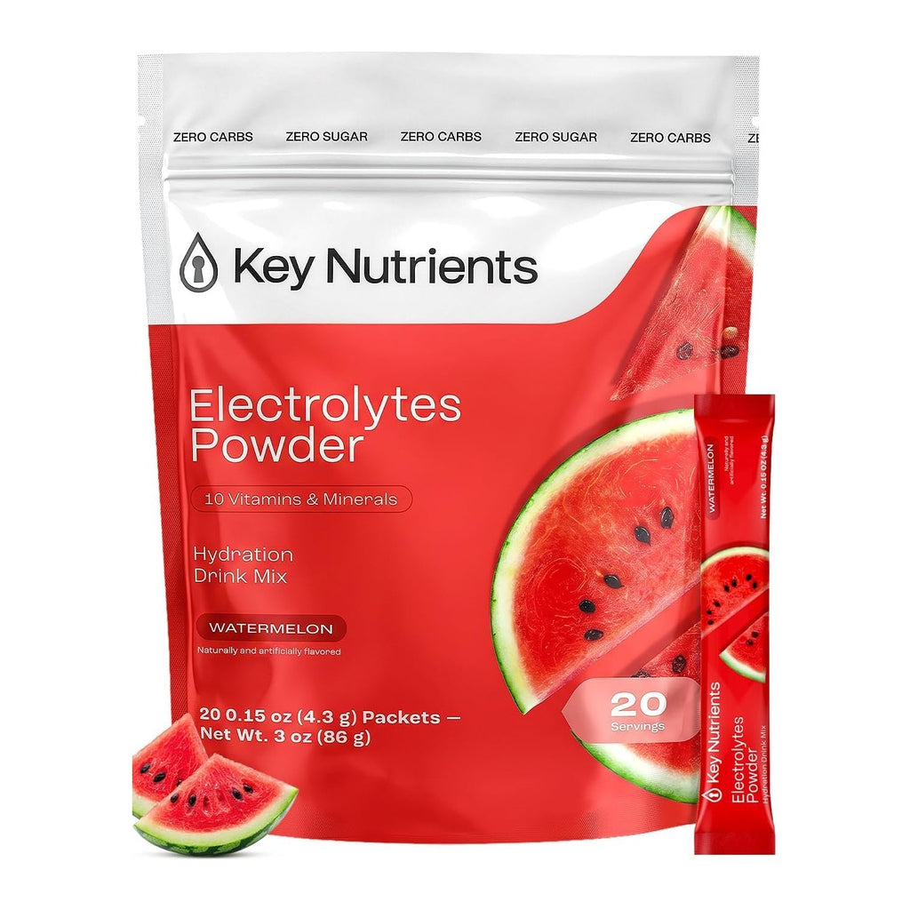 KEY NUTRIENTS Potassium Multivitamin Electrolytes, Cherry Pom, 90 Servings | Multivitamin Electrolytes Powder, Sweet Cherry Pom, Sugar Free, Sodium & Potassium Supplement, No Calories, Made in USA