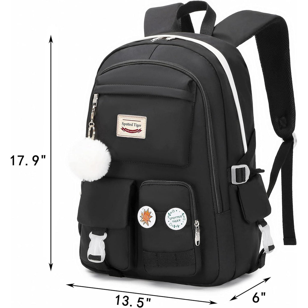 Buy now Spotted Tiger Girls Backpack Aesthetic Backpack for Teen Girl Cute School Bag Bookbag Anime School Backpacks for Girls (Black) at indiglob india