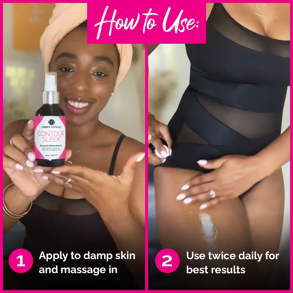 Buy now Contour Sleek Cellulite Smoothing Oil - Intensive Anti Cellulite Skin Tightening & Firming Body Oil with Gotu Kola - Natural Detox Oil for Cupping Massage or Lymphatic Drainage Treatment at indiglob india