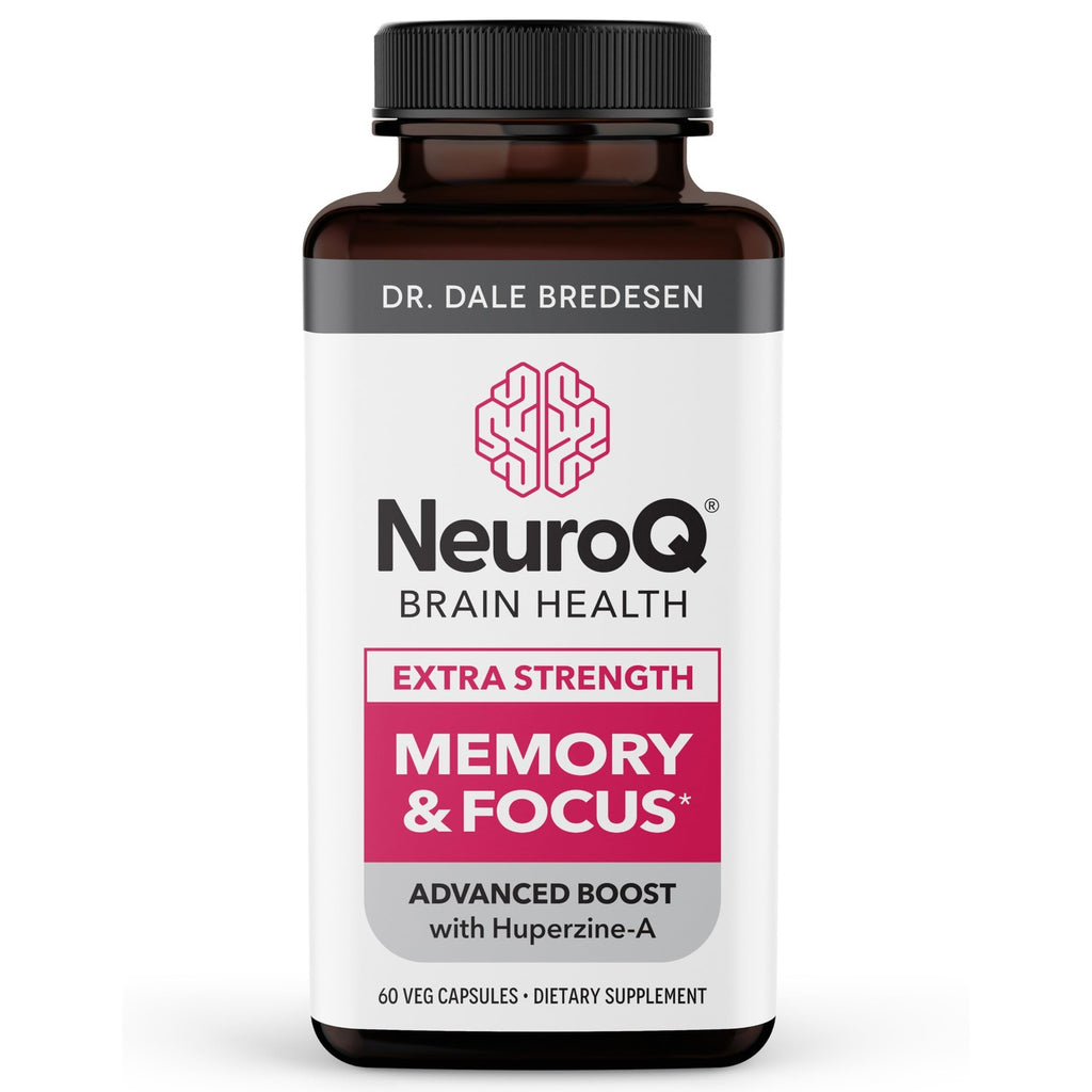 NeuroQ Memory & Focus Supplement - Brain Health Support - 60 Capsules | Formulated by Neurologist Dr. Dale Bredesen | Ginkgo Biloba, Phosphatidylserine, Gotu Kola, Coffee Fruit, Turmeric & Propolis
