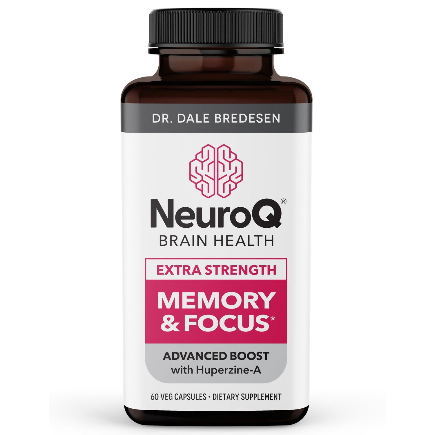 NeuroQ Memory & Focus Supplement - Brain Health Support - 60 Capsules | Formulated by Neurologist Dr. Dale Bredesen | Ginkgo Biloba, Phosphatidylserine, Gotu Kola, Coffee Fruit, Turmeric & Propolis