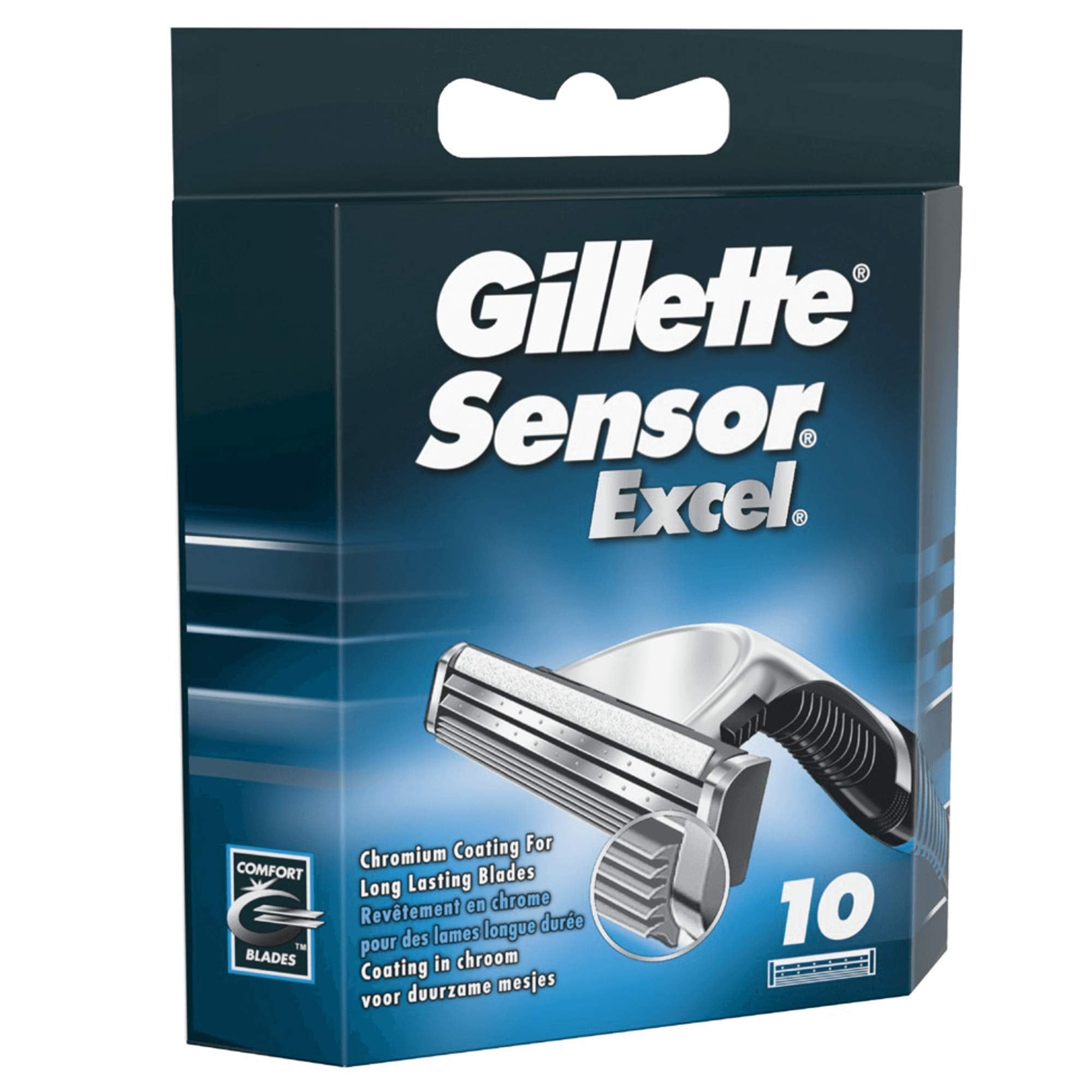 Buy now Gillette Sensor Excel Razor Blades for Men Pack of 10 Blades at indiglob india