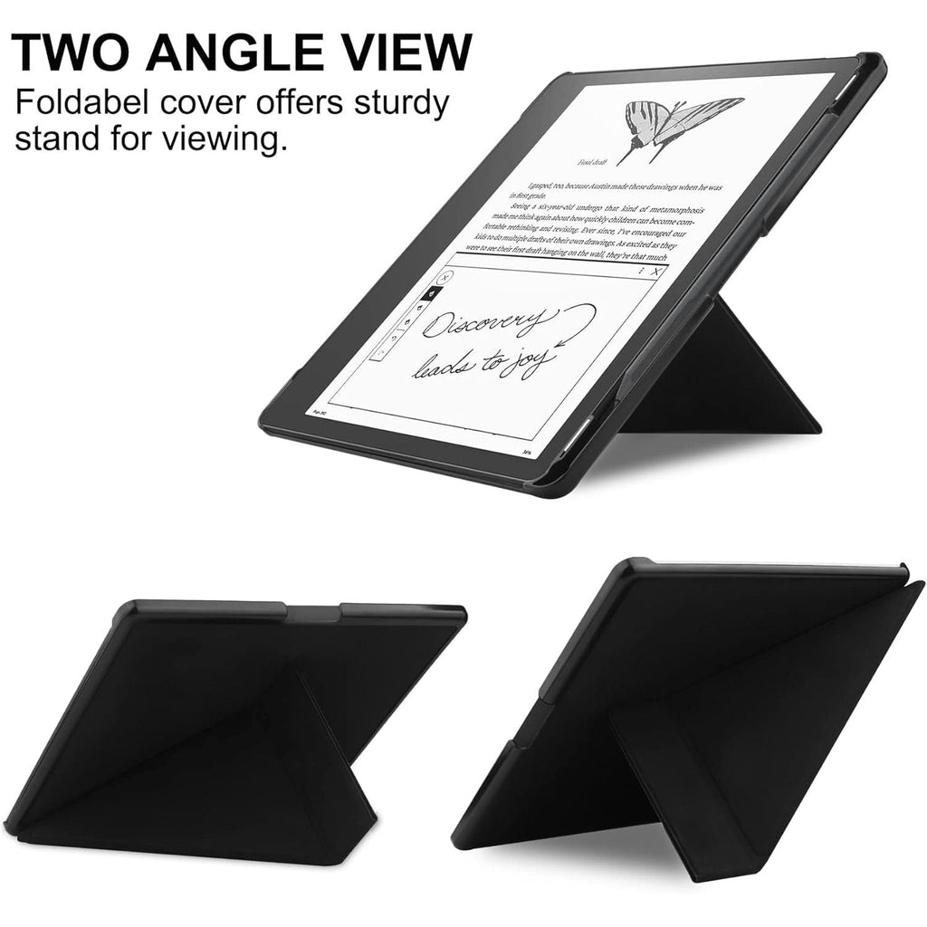 Buy now KuRoKo Slimshell Case for Kindle Scribe (2024/2022 Released), Premium Lightweight PU Leather Stand Cover with Auto Sleep/Wake for 10.2 inch Amazon Kindle Scribe 2024(1st Gen)/2022-Black at indiglob india