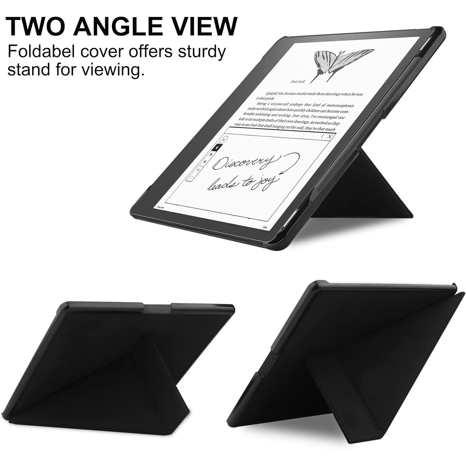 Buy now KuRoKo Slimshell Case for Kindle Scribe (2024/2022 Released), Premium Lightweight PU Leather Stand Cover with Auto Sleep/Wake for 10.2 inch Amazon Kindle Scribe 2024(1st Gen)/2022-Black at indiglob india