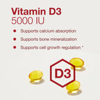 PROTOCOL FOR LIFE BALANCE Vitamin D3 5,000 IU, Bone Health*, 120 Softgels
