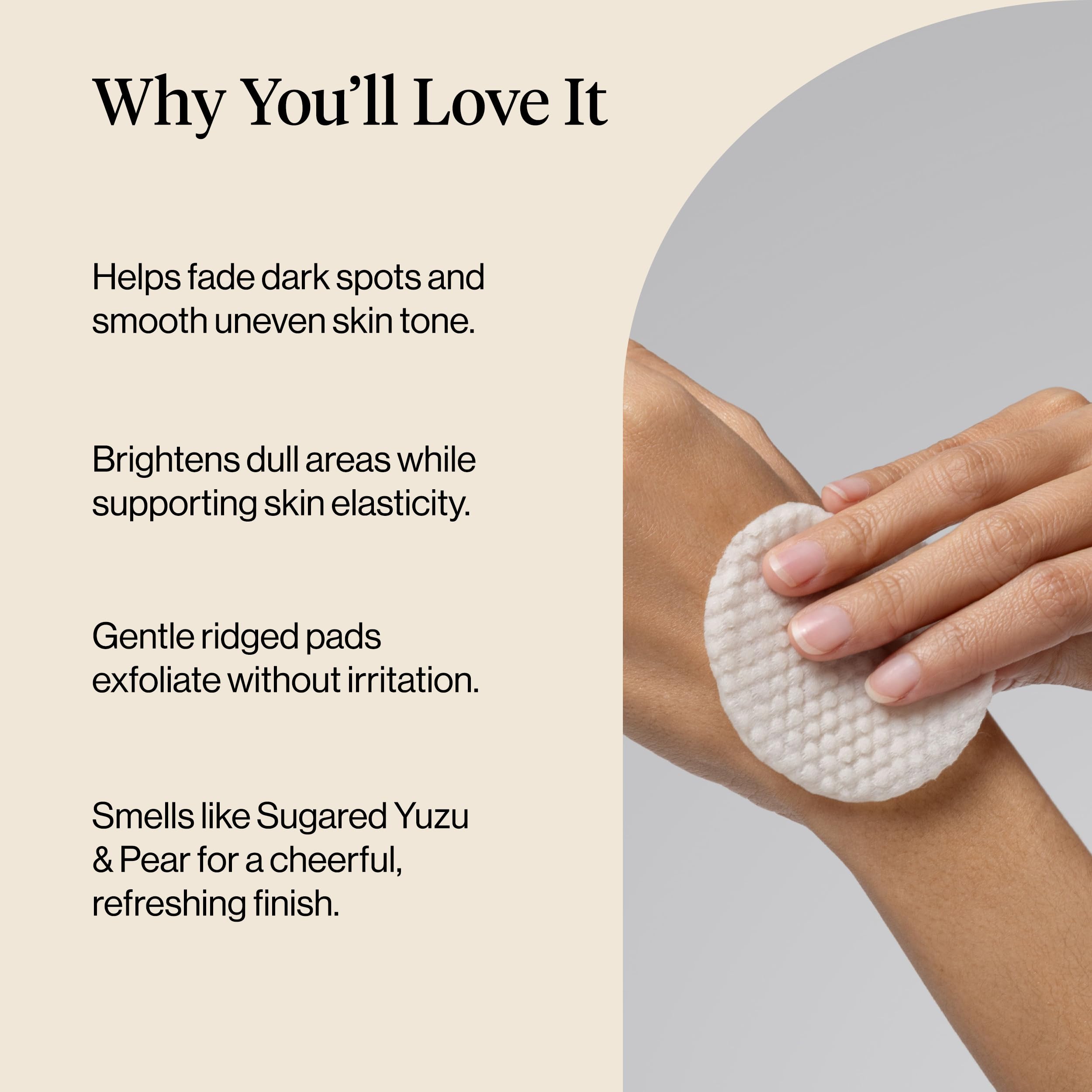 Kitsch Kojic Acid Pre-Soaked Cotton Pads for Face and Body – 50 Count | with Turmeric & Cica to Smooth, Refresh & Even Tone Skin Care – Exfoliating & Brightening Cleansing Pads
