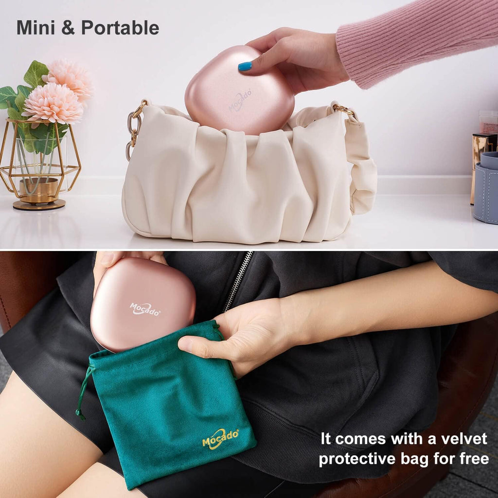 Buy now Mocado Compact LED Magnifying Makeup Mirror 4â€³ â€“ 1X/10X Double-Sided Dimmable Touch Mirror | USB Rechargeable Portable Travel Cosmetic (Rose Gold) at indiglob india
