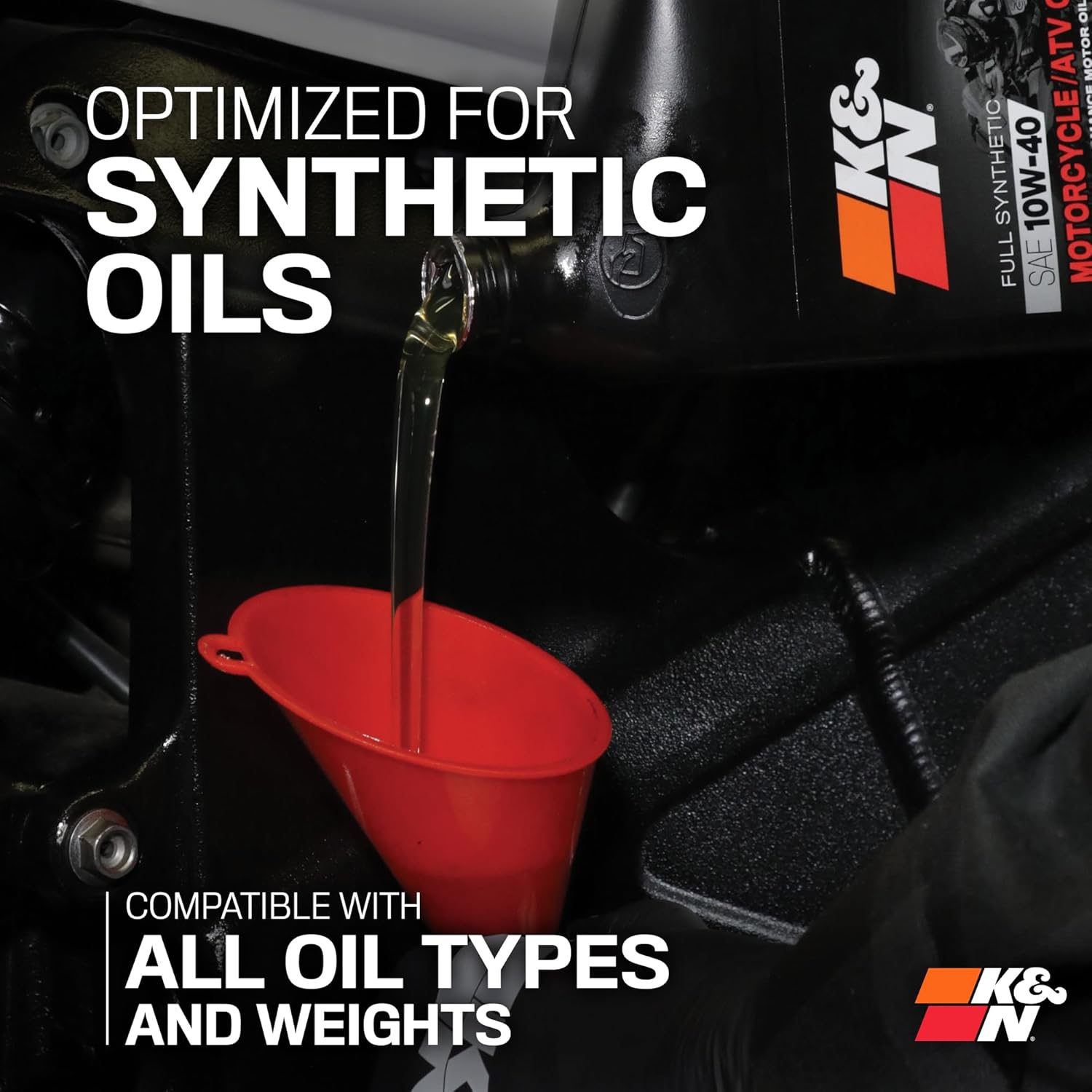 Buy now K&N Motorcycle Oil Filter: High Performance, Premium, Designed to be used with Synthetic or Conventional Oils: Fits Select Kawasaki Vehicles, KN-401 at indiglob india