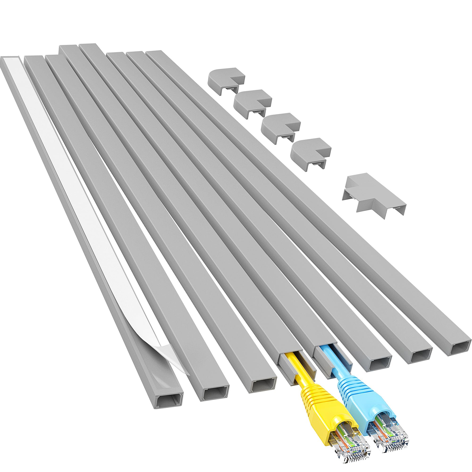 Buy now Yecaye Cord Hider, 113in One-Cord Cable Concealer, Cord Covers for Wires on Wall, Easy Install Cable Management Kit for 2 Small Wires, Cables Raceway Home Office, W0.59in H0.4in, White at indiglob india